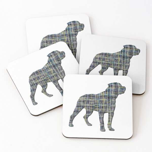 Item preview, I Love My Rottweiler Grid Dog Silhouette  designed and sold by AMSonArt.