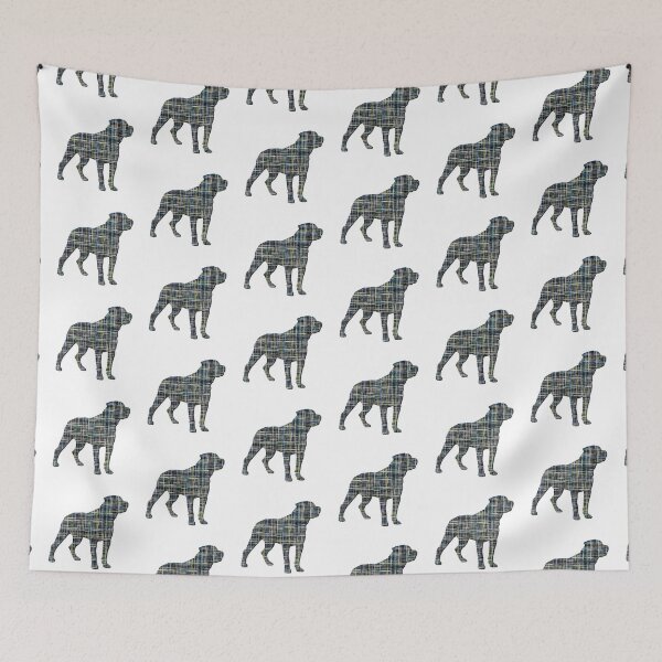 Item preview, I Love My Rottweiler Grid Dog Silhouette  designed and sold by AMSonArt.