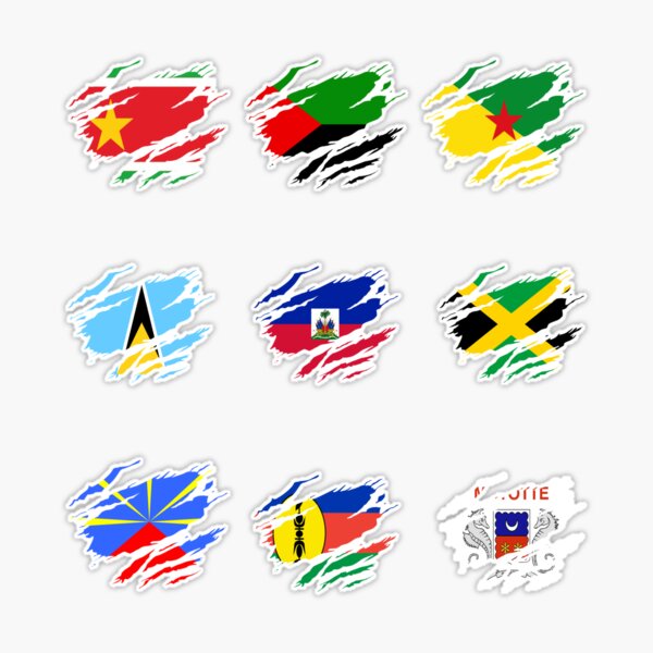 Mayotte Flag Map Sticker Sticker for Sale by Drawingvild