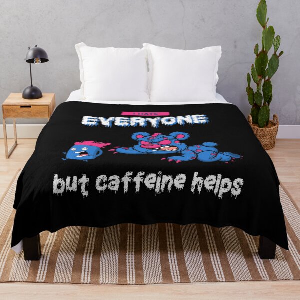 Item preview, I hate everyone but caffeine helps Evil Teddy designed and sold by SweetbeStore.