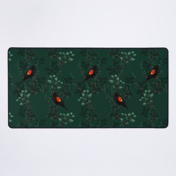 Red-Winged Blackbird Pattern Desk Mat
