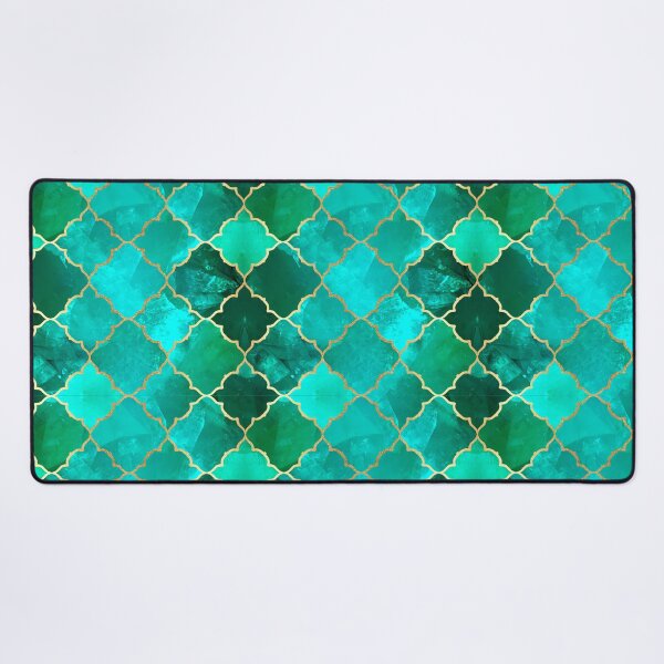 Item preview, Green Quartz & Gold Moroccan Tile Pattern designed and sold by tanyadraws.