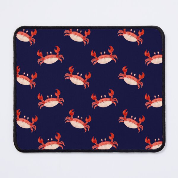 Item preview, Crab Happy crabby seaside crustaceans, fun red animal sea ocean lobster  designed and sold by littlebluefawn.