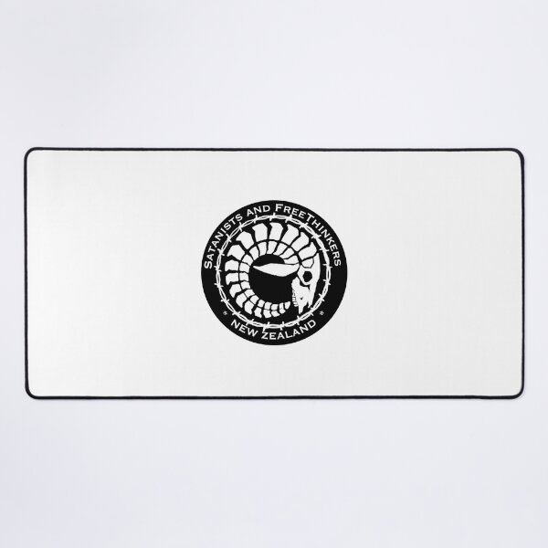 Barbed Wire Round Large Logo Desk Mat