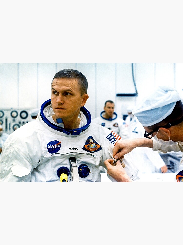 Discover Astronaut Borman Prepares for Apollo 8 on Launch Day Premium Matte Vertical Poster