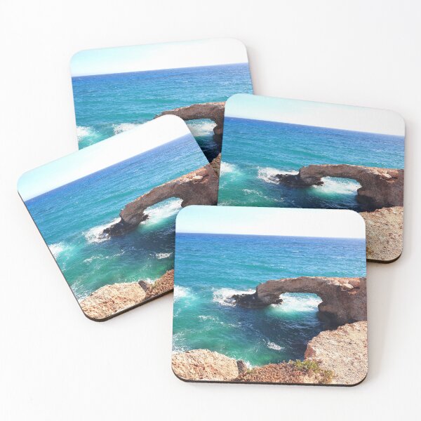 Item preview, Cyprus Ayia Napa Love Bridge Mediterranean sea seashore cliffs rocks designed and sold by littlebluefawn.