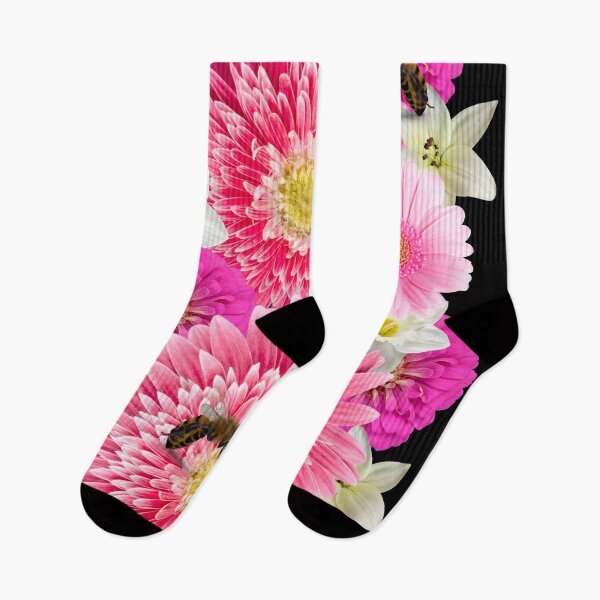 Item preview, Pink and white Floral Bunch with a few Bees. designed and sold by TeeRayBee.