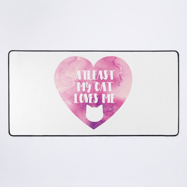 Item preview, Funny Cat Love Valentines Day - Pink Watercolour designed and sold by tanyadraws.