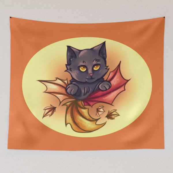 Item preview, Fall Leaves Cat designed and sold by SavvyScribbles.