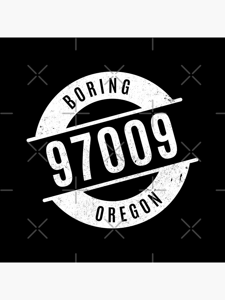 "Boring Oregon 97009 Zip Code" Sticker for Sale by creativecurly