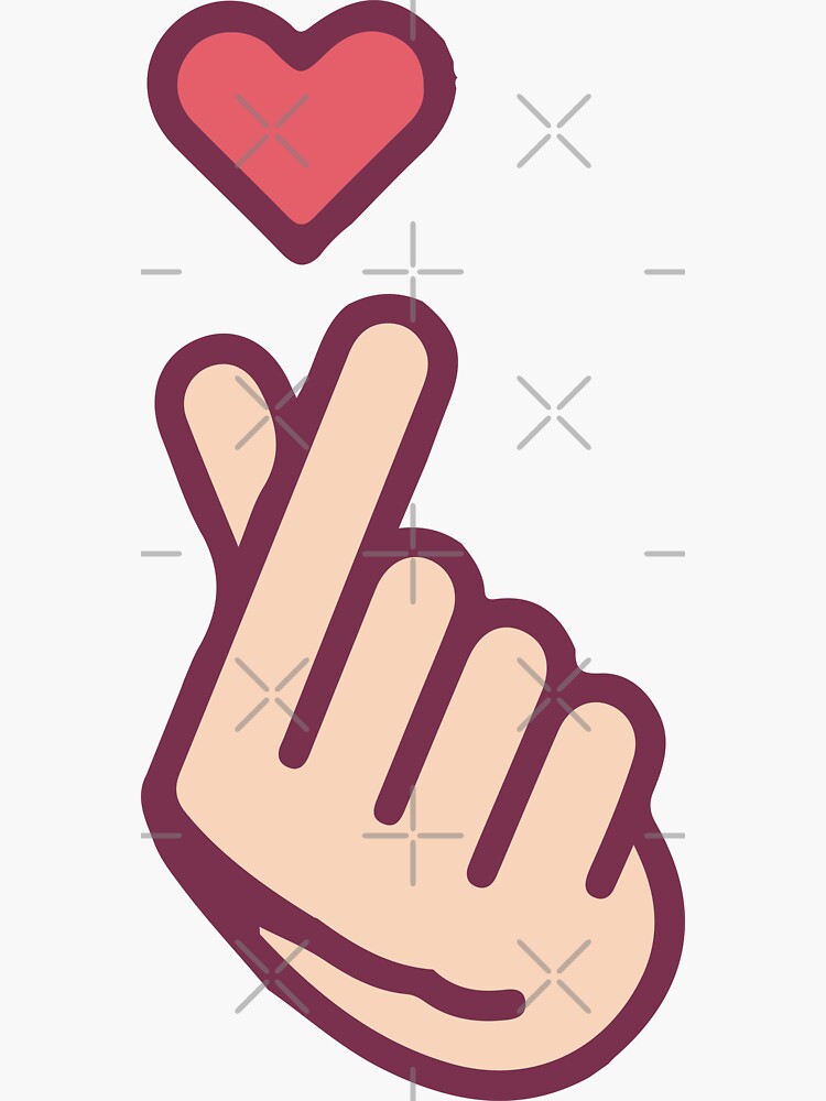 finger heart kpop' Sticker