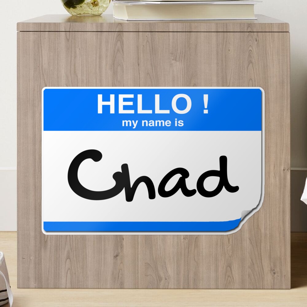  Hello My Name Is Gigachad Name Tag Sticker Funny Meme Zip  Hoodie : Clothing, Shoes & Jewelry