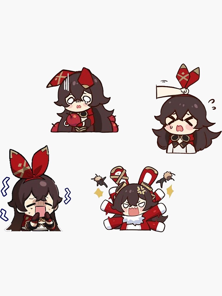 Amber Genshin Impact Chibi Sticker Set Sticker Sticker For Sale By Asiantacos Redbubble