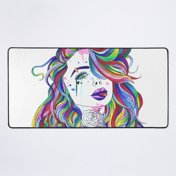 Item preview, The Colorful Girl with the Rose Tattoo designed and sold by AvalonUnmuzzled.