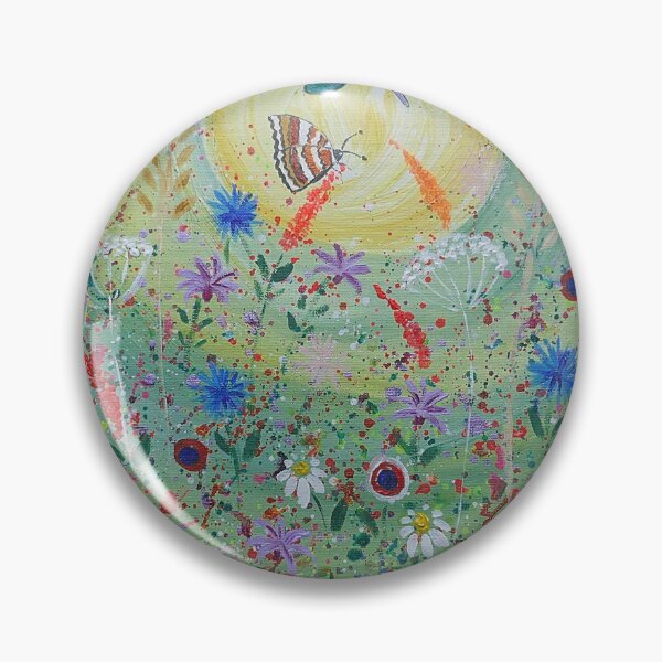 Item preview, Dragonfly among flowers in a green sunlit meadow designed and sold by Casimirasart.