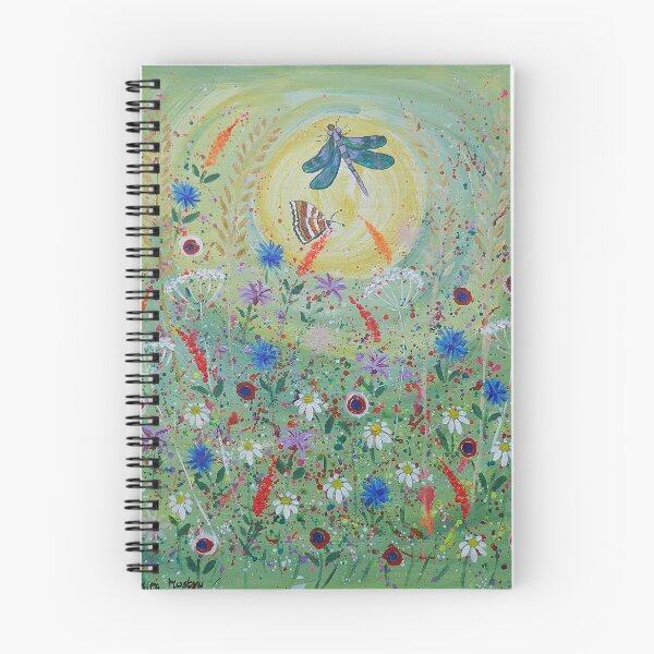 Item preview, Dragonfly among flowers in a green sunlit meadow designed and sold by Casimirasart.