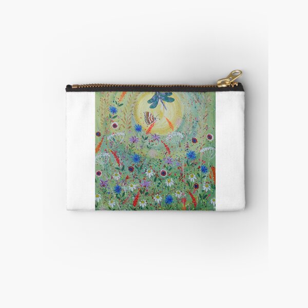 Item preview, Dragonfly among flowers in a green sunlit meadow designed and sold by Casimirasart.
