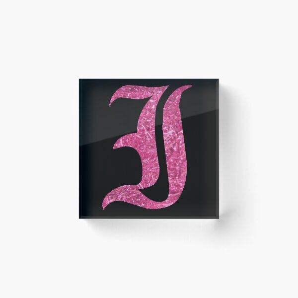 Item preview, The Letter I - Capital Pink Glitter Gothic designed and sold by TheLykosApparel.