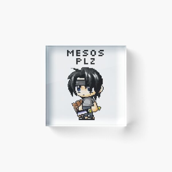 Item preview, "Mesos Plz" MapleStory Noob Meme (Transparent) designed and sold by kawaiicrossing.