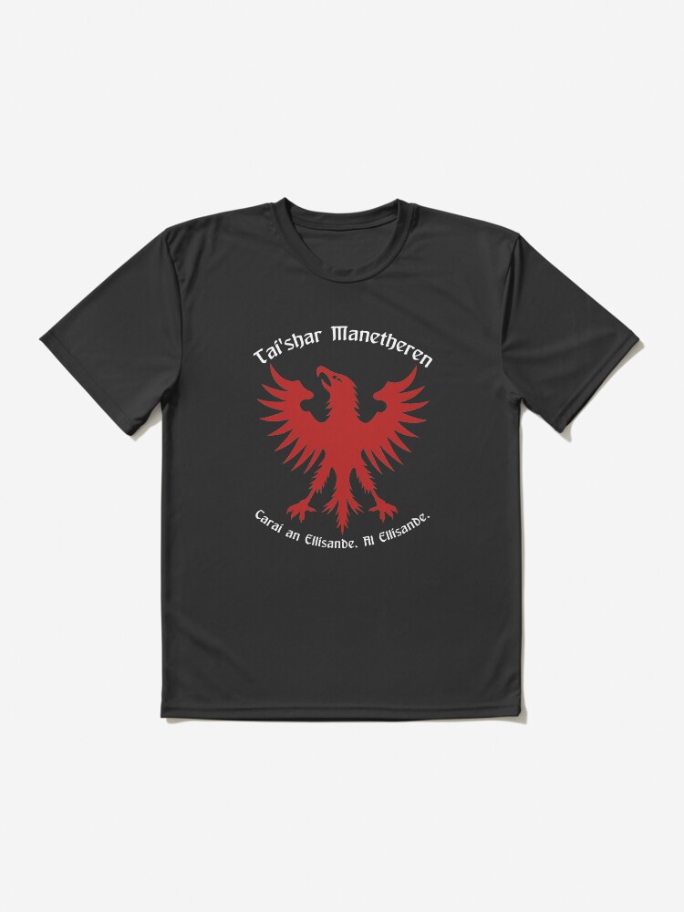 Thumbnail 2 von 7, Funktionsshirt, Tai'shar Manetheren, Carai an Ellisande. Al Ellisande. Fan-Art zu „Das Rad der Zeit“ (weißer Text) designt und verkauft von Murderbunnytees.