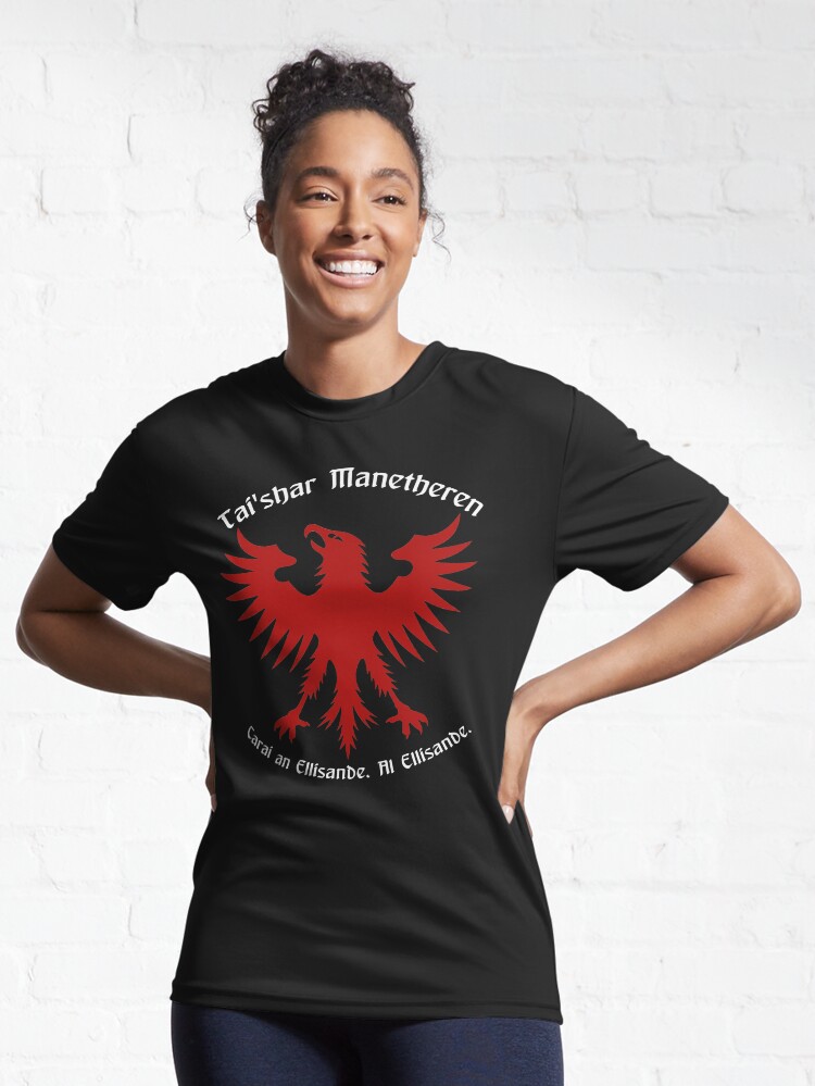 Thumbnail 6 von 7, Funktionsshirt, Tai'shar Manetheren, Carai an Ellisande. Al Ellisande. Fan-Art zu „Das Rad der Zeit“ (weißer Text) designt und verkauft von Murderbunnytees.