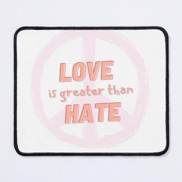 Item preview, LOVE IS GREATER THAN HATE - Pink Feminine Artistic Unique Design - PEACE SIGN designed and sold by endoemmm.