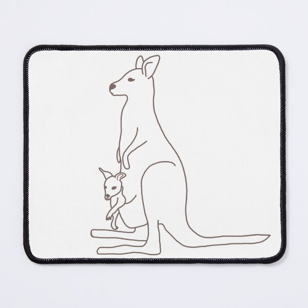 Item preview, Kangaroo & Joey Gum Leaf Pattern Australia designed and sold by MikaelasMeadow.