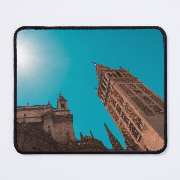 Item preview, La Giralda Bell Tower Brilliantly Lit in Teal and Orange designed and sold by Georgia Mizuleva.