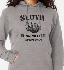 Sudadera con capucha ligera Equipo de Sloth Running. Vamos a tomar una siesta