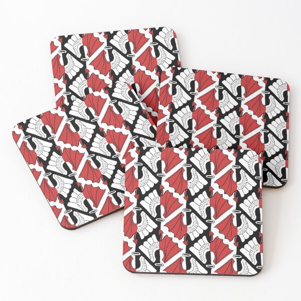 Item preview, Angels and Demons Black, White and red Print designed and sold by FlyingFennec.