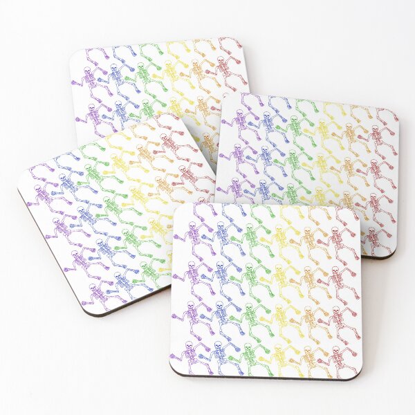 Item preview, Dancing  Rainbow Skeletons designed and sold by Unhinged Heather.