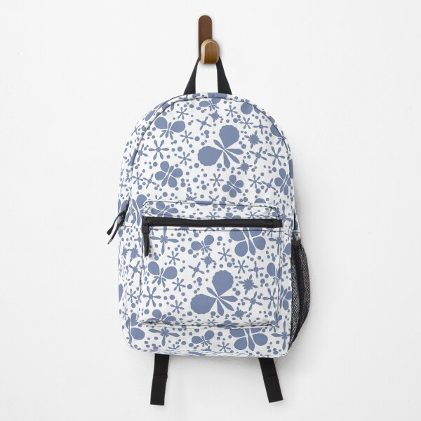 Item preview, Blue Butterflies and Flowers on White designed and sold by Diane Warren.