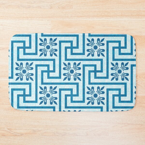 Artikelvorschau, Geometrisches Blumenmuster Blau entworfen und verkauft von karwilberevivalcollection.