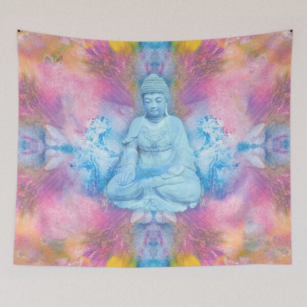 Item preview, Buddha with Reiki healing chakra colours designed and sold by BenitaJayne.