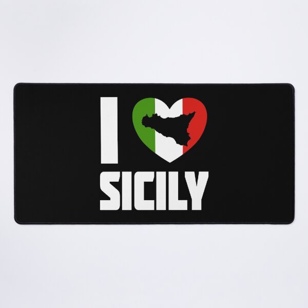 I Love Sicily - I Heart Sicily Desk Mat