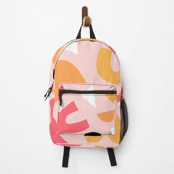Item preview, Abstract shapes Pink Yellow Orange designed and sold by colortheoryshop.