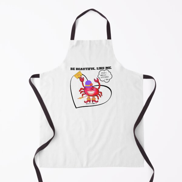 Item preview, CUTE FUNNY CARTOON FUCHSIA RED PINK CRAB WITH UMBRELLA TEXT #4 (I’M NOT A NARCISSIST/ WHITE HEART) designed and sold by EllieMonroe.