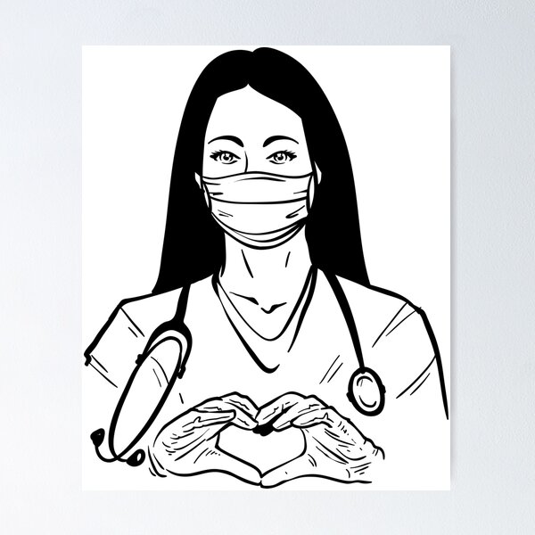 Item preview, DOCTOR MAKING HEART SIGN  designed and sold by GamaArtDesign.