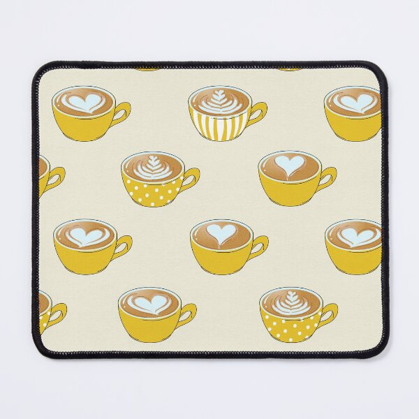 Item preview, Latte Art in Cute Yellow Coffee Mugs designed and sold by tanyadraws.