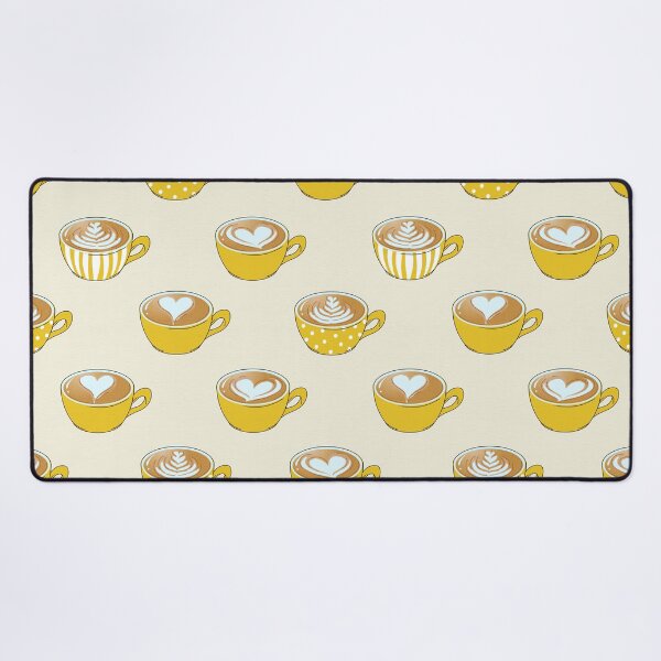 Item preview, Latte Art in Cute Yellow Coffee Mugs designed and sold by tanyadraws.