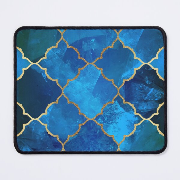 Item preview, Sapphire Gemstone & Gold Moroccan Tile Pattern designed and sold by tanyadraws.