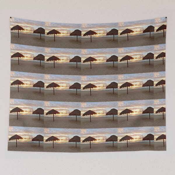 Item preview, Cancun palapa sunrise designed and sold by DRONECASTERZ.
