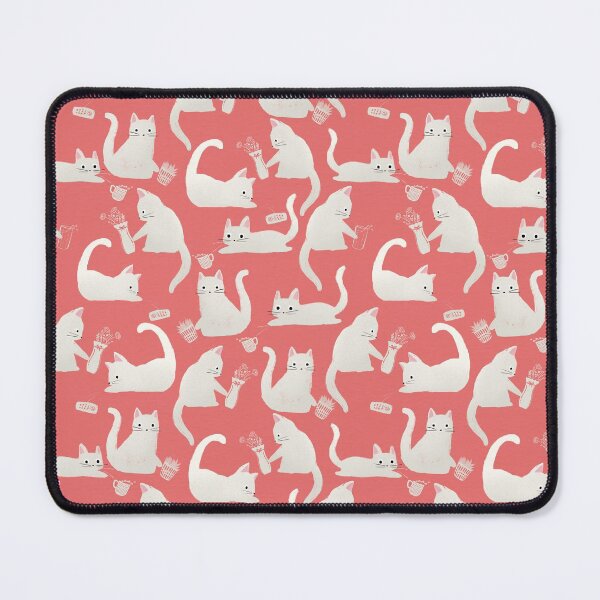 Item preview, Bad White Cats Knocking Stuff Over designed and sold by tanyadraws.