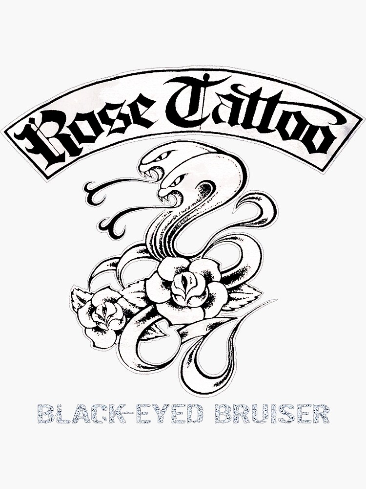 "Art 01 Rose Tattoo black eyed bruiser" Sticker for Sale by ngabbitus
