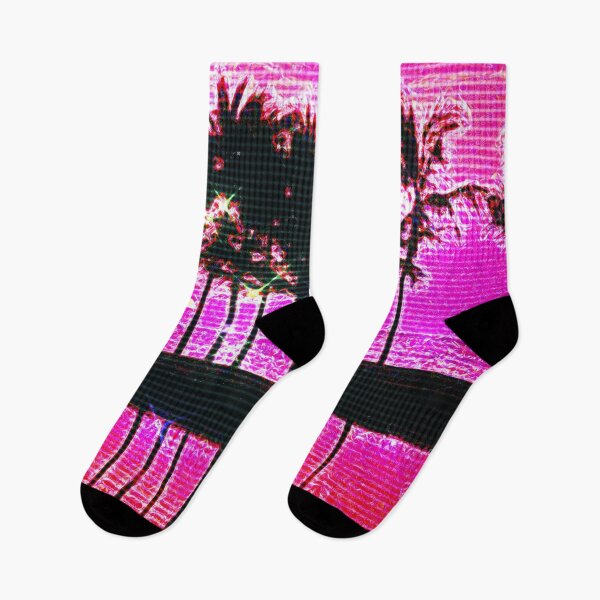 Item preview, Retro Hot Pink Tropical Sunset designed and sold by Dolls X Beauty.