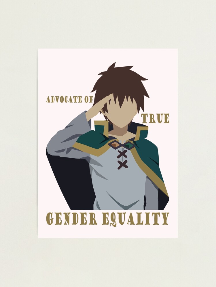 Konosuba Kazuma Gender Equality Quote Canvas Print for Sale by  TheOtakuZone