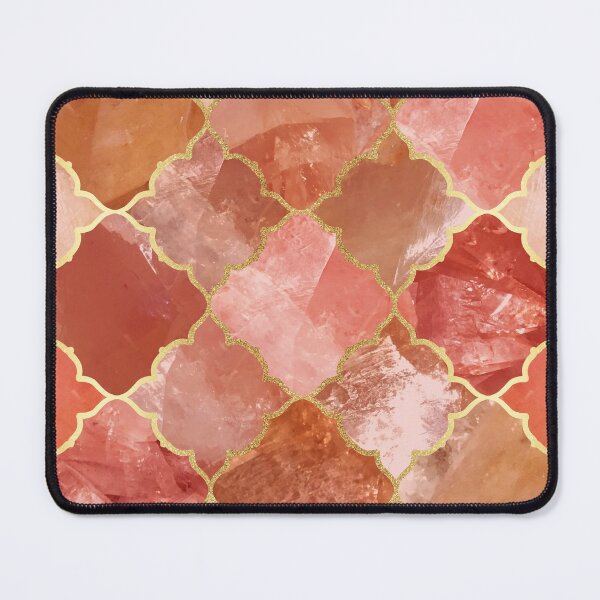 Item preview, Rose Quartz & Gold Moroccan Tile Pattern designed and sold by tanyadraws.