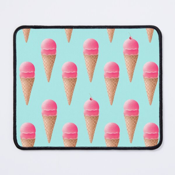 Item preview, Strawberry Ice Cream Pattern - Blue designed and sold by tanyadraws.