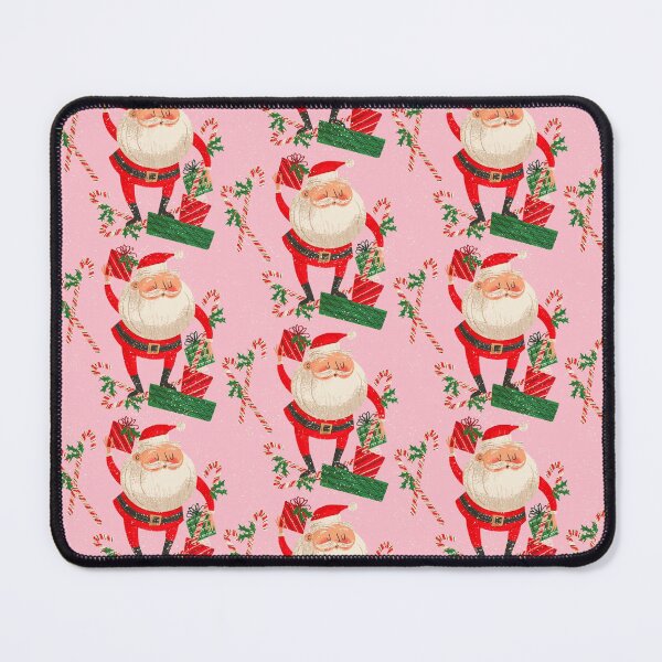 Item preview, Candy Cane Santa ~ on pink designed and sold by RetroRudolphs.