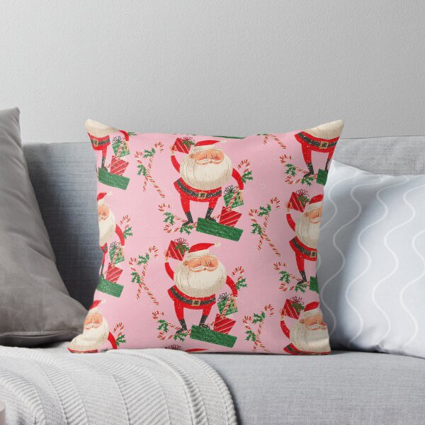 Item preview, Candy Cane Santa ~ on pink designed and sold by RetroRudolphs.